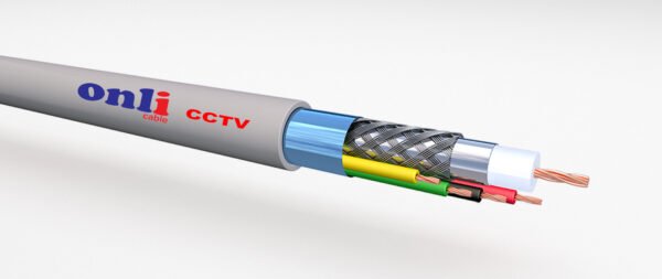 Cctv Kamera Kablosu 4+1 4x0,22x0,18x8 Tel Iç/Enerji/Ses Gri/Koyu Gri(100 metre)