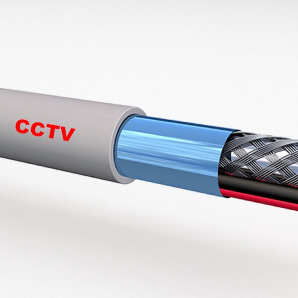 Cctv Kamera Kablosu 2+1 0,22 0,18x8 Tel Gri/Koyu Gri(100 metre)